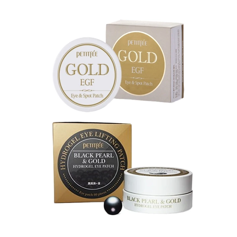 Патчи для глаз PETITFEE Gold EGF (маска 60 шт. + патчи 30 шт.) Black Pearl уход за кожей лица |