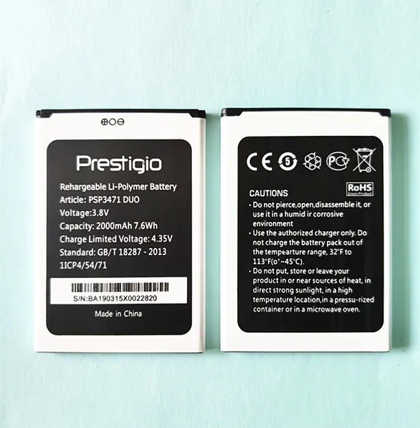 100% новый PSP3471 DUO Аккумулятор для Prestigio Wize Q3 Замена батареи телефона|Аккумуляторы