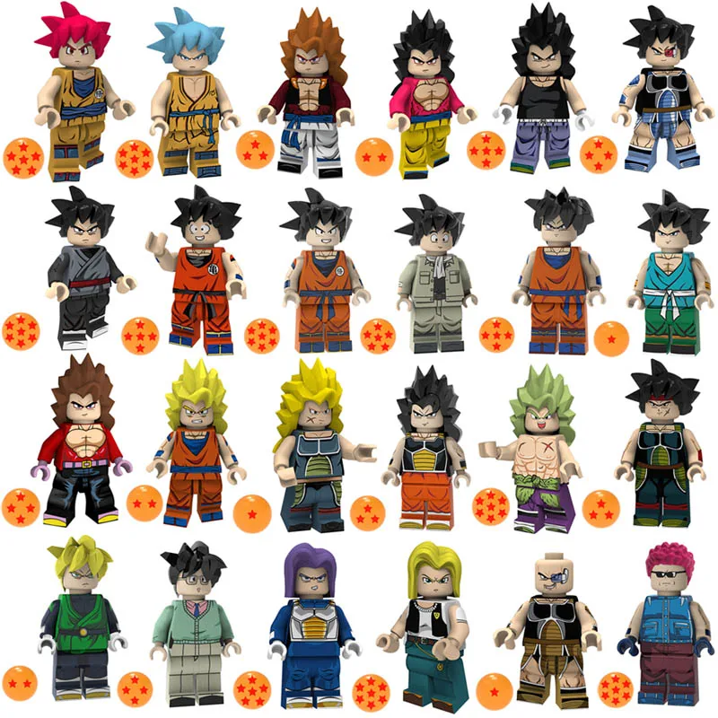 Kitoz Dragon Ball Z Super Saiyan Son Goku Vegeta Krillin Chiaotzu Tien Shinhan игрушка фигурка строительный блок |