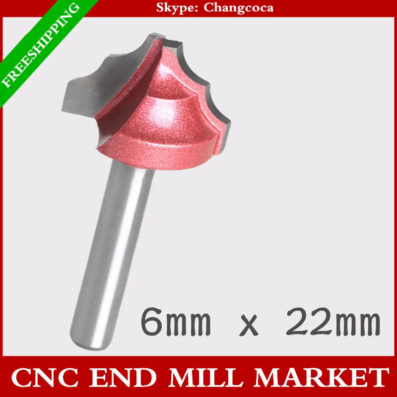 6 мм * 22 деревообрабатывающий инструмент фрезерный станок с ЧПУ твердосплавная