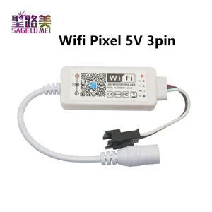 Wifi Pixel 5V 3pin Magic Home DC5V 12 в 24 в Bluetooth беспроводной WiFi контроллер, RGB/RGBW IR RF светодиодный контроллер для 5050 WS2811 WS2812B светодиодный пиксель полосы - Цвет: Wifi Pixel 5V 3pin