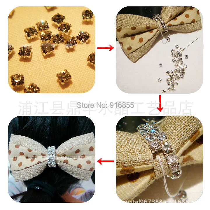 

Free Shipping SS12-38(3-8mm) Silver Plated Craft Loose Crystal Sew on Rhinestone Beads For DIY Decoration/Wedding Decoration