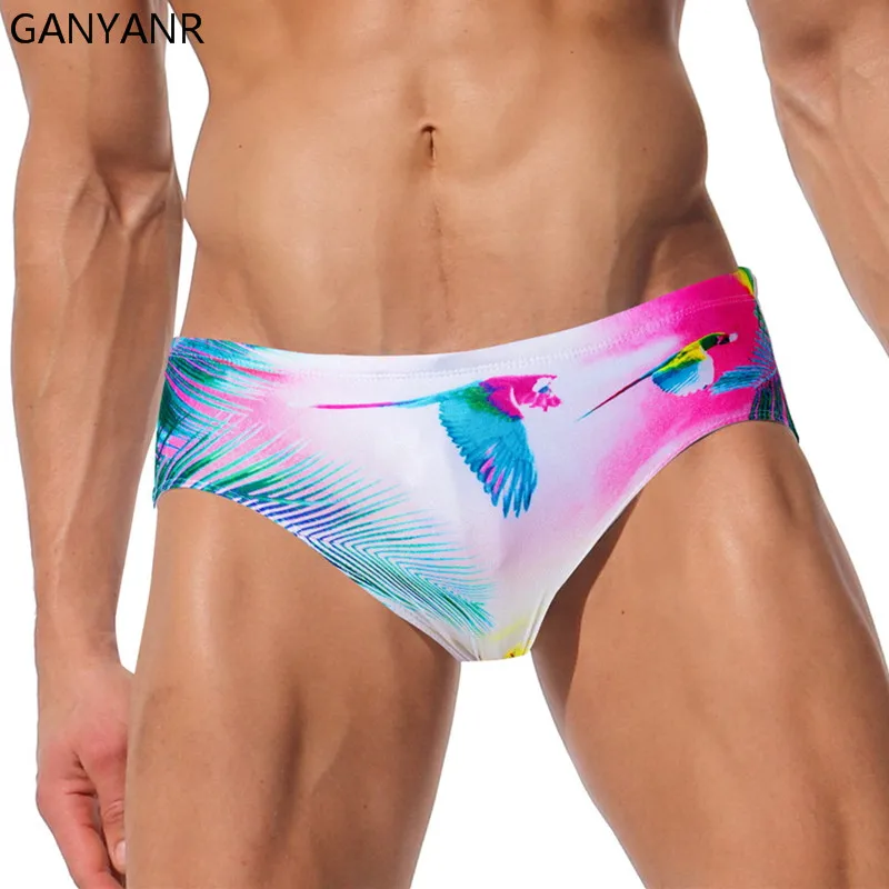 Ganyanr бренд Одежда заплыва Мужские Шорты для купания Гей Купальники малышек Sunga