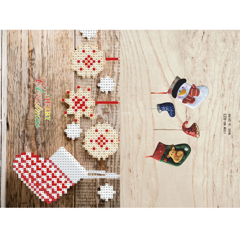 4Pcs Diamond Embroidery card Christmas day Greeting Cards With Envelope Laser Cut Post Card for family and friend celebrate | Дом и сад