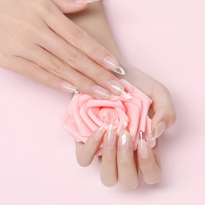 Гель для быстрого наращивания ногтей LILYCUTE прозрачные розовые накладные ногти УФ
