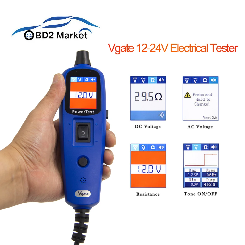 Vgate Pt150 12 24V датчик мощности Автомобильный Электрический тестер цепи