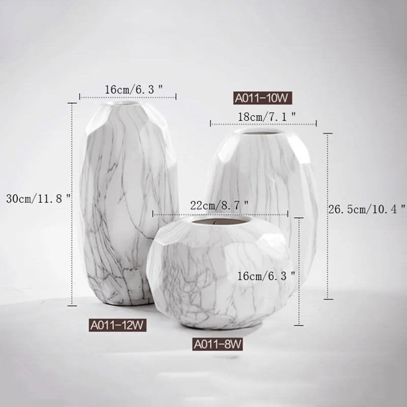 

Modern Creative Flower Vase Hydroponic Ornaments Ceramic Crafts Home Office Decoration Succulent Plant Vases Household Ornaments