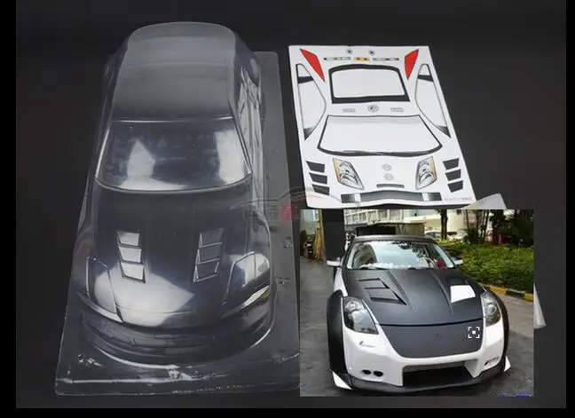 Прозрачный корпус 1/10 OnRoad для HPI Nissaan 350Z Hankook tiiya NISMO GT #103886|1/10 body|body 1/10tamiya body |