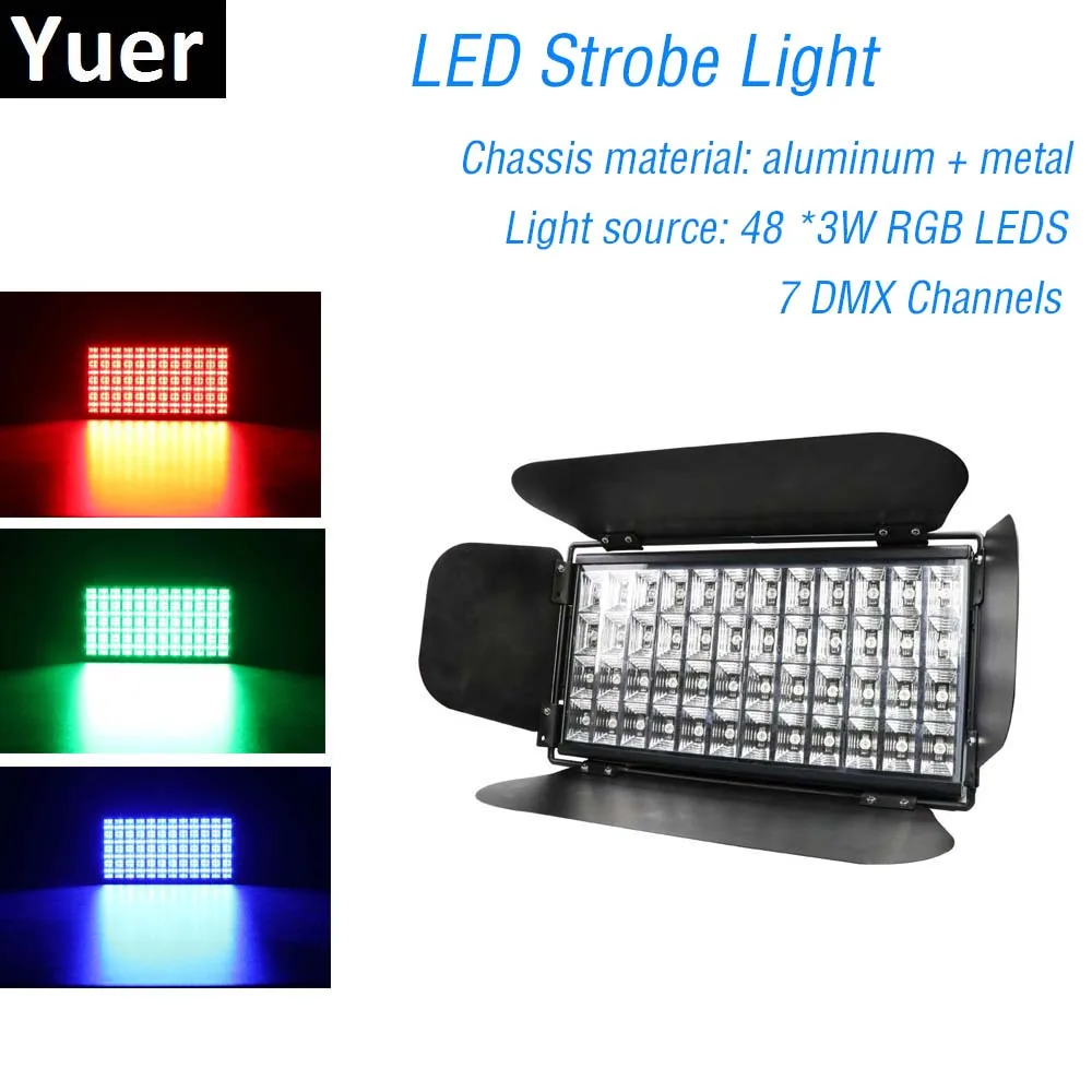 48X3W RGB LED Flashlight DMX Controller Stage Lighting Effect Disco Lights For Festival Parties Lights Wedding KTV Strobe Light