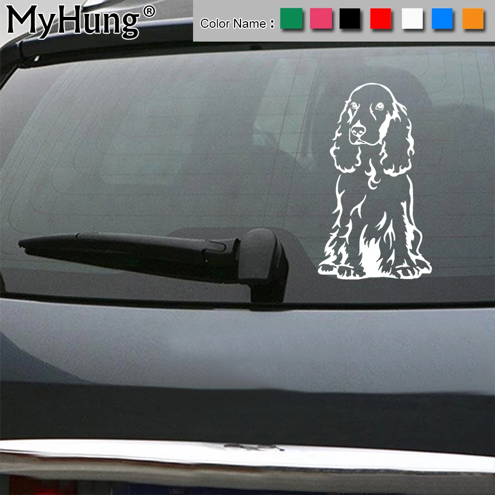 

8.7*15CM Cocker Spaniel Dog Car Stickers Creative Pet Cartoon Vinyl Decal Truck Decoration For Universal Car Sticker Car Styling