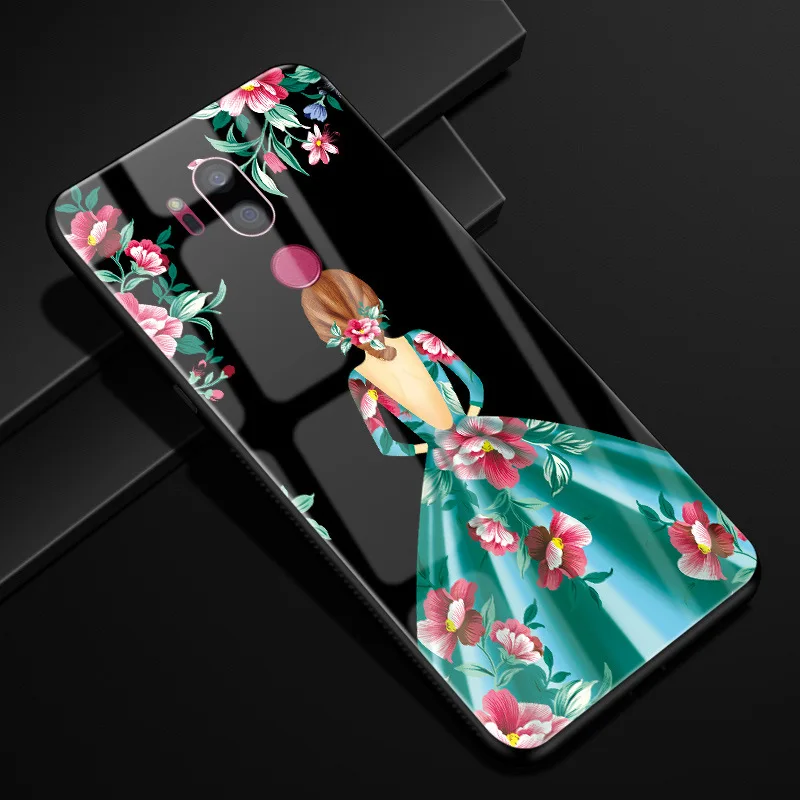 27 Для LG G7 чехол thinq 6,1 ''стеклянный силиконовый бампер+ Жесткий PC стекло задняя крышка для LG G7 thinq G 7 G7thinq чехол для телефона s Coque Fundas - Цвет: 27