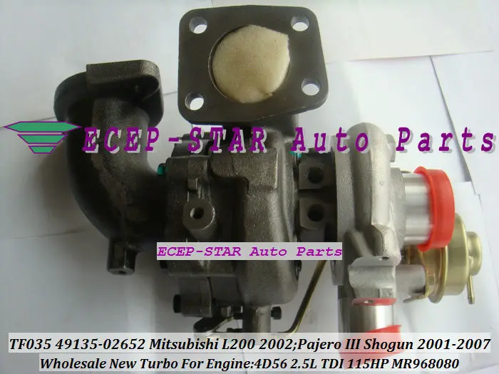 TF035 VGT 49135 02652 MR968080 турбо для Mitsubishi L200 02 Challanger Pajero III W200 Shogun 2001 07 4D56 2.5L TDI|vgt|vgt turbow200 |