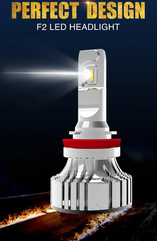1 комплект H8 H9 H11 H16(JP) F2 светодиодный фонарь 72 Вт 12000LM CSP чипы турбо вентилятор 6 к