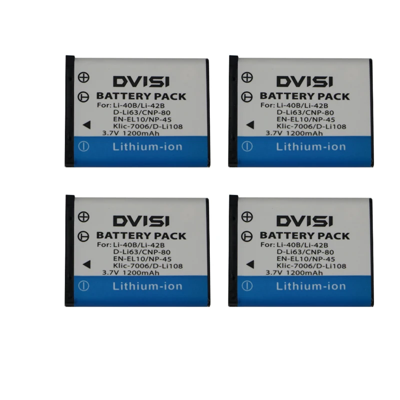 3 7 V 1200mAh батарея LI 42B Li 40B NP 45 NP45 FNP45 EN EL10 D Li63 DLI63 Li108 DLI108 80 NP80 CNP80 KLIC 7006 K7006|battery li-42b|1200mah
