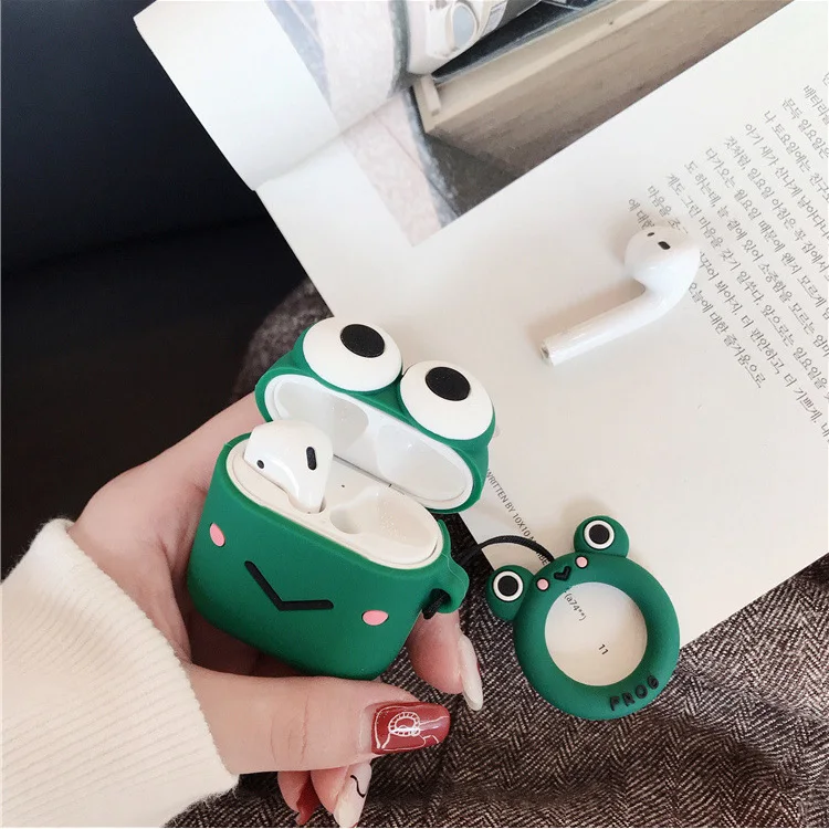 Мягкий силиконовый резиновый защитный чехол для наушников Airpods 1 2 Pro | Электроника