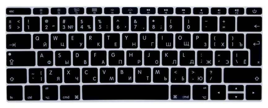 Russian Euro A1708 Русская клавиатура, США/ЕС, чехол для MacBook Pro без сенсорной панели 13 A1708 для MacBook 12 A1534 - Цвет: Russian Euro A1708