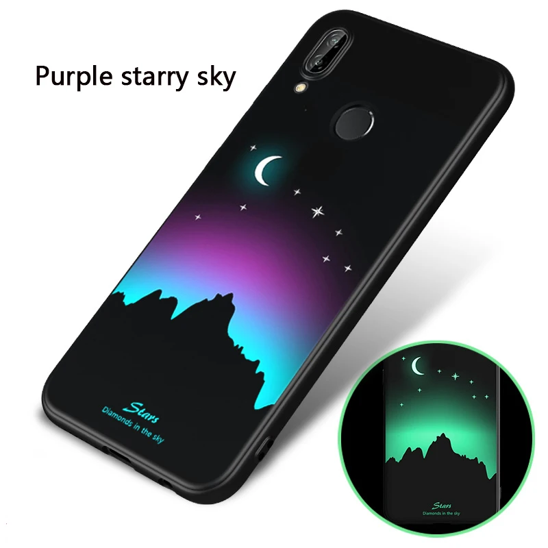 Huawei P20 Lite чехол Световой волк Cose для huawei Pro P10 Honor 10 Звездное Небо звездное Мягкие TPU
