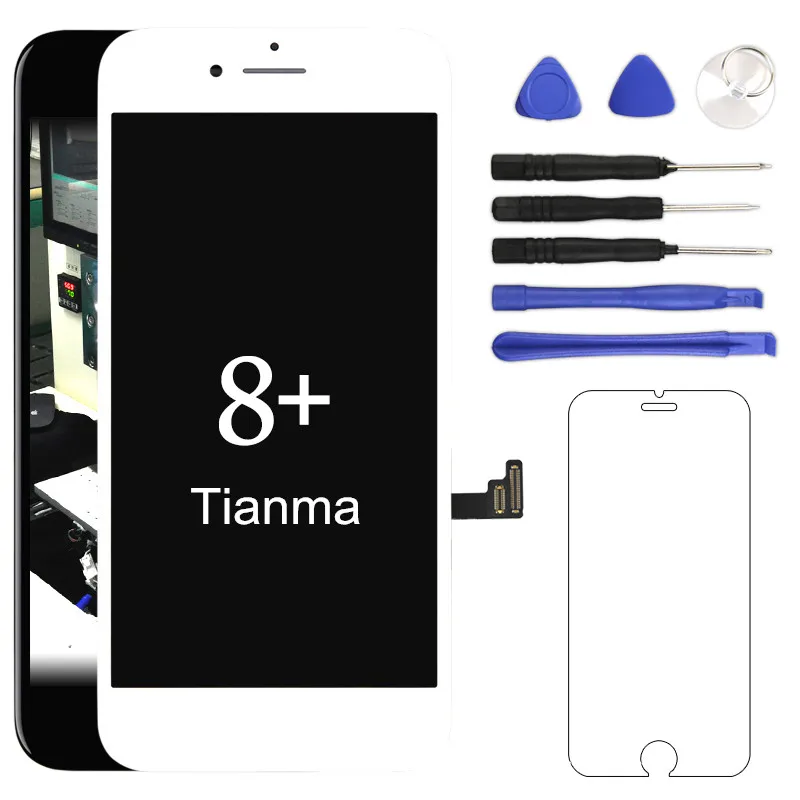 Класс для Tianma iphone 8 plus ЖК-экран с сенсорным дигитайзером в сборе Замена 3D Plus