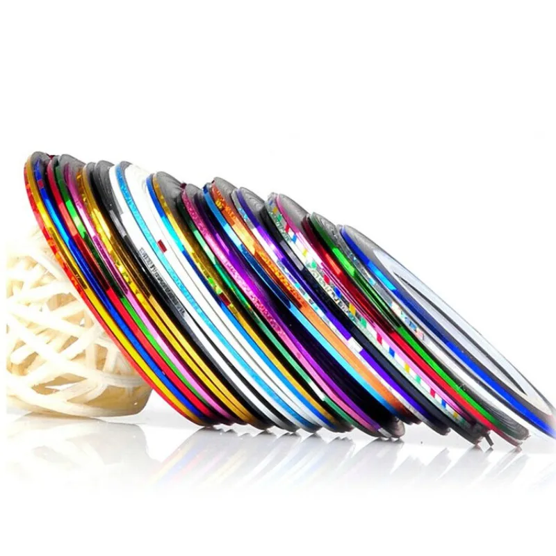 Новый Фантастический 20 рулона смешивания Цвет Металлические Nail Art ленты кружева