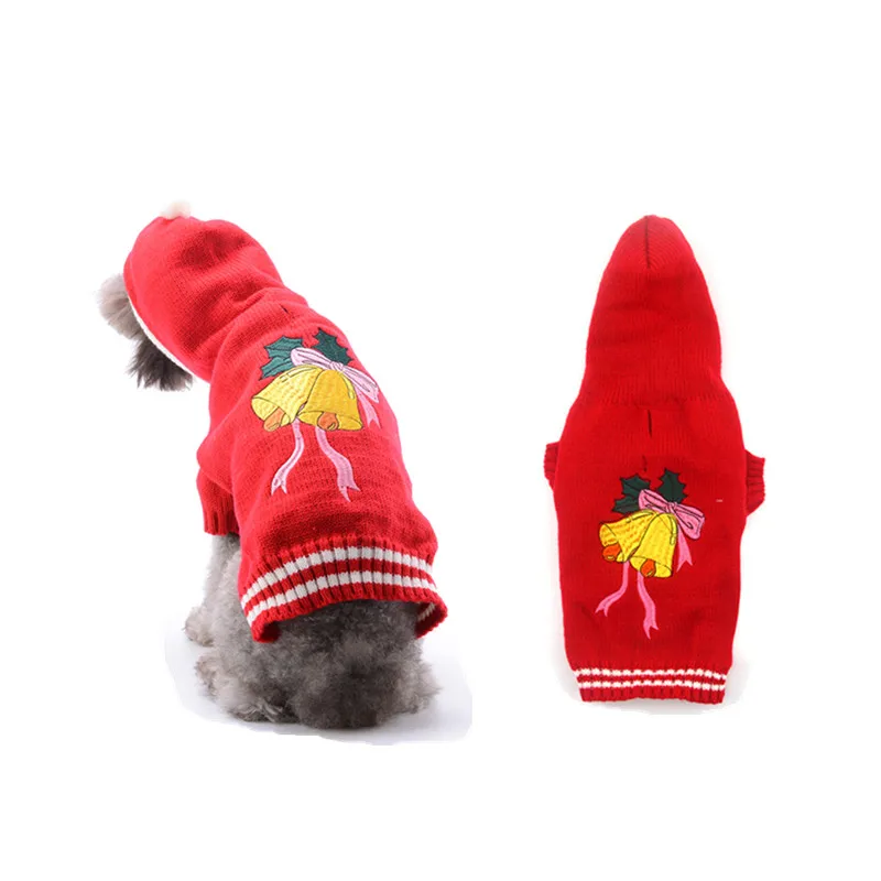 Рождественская одежда для домашних животных DOGGYZSTYLE красный свитер собак джемпер