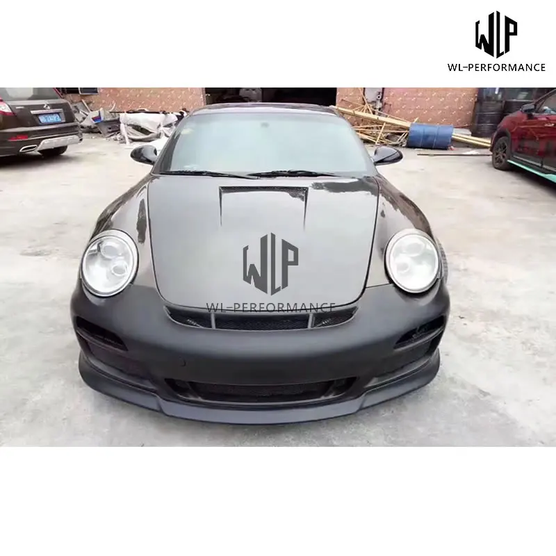 GT3 Стиль Комплект кузова FRP Неокрашенный фронт для заднего бампера боковые юбки задний спойлер для Porsche 911 Carrera 997 GT3 2008-2011