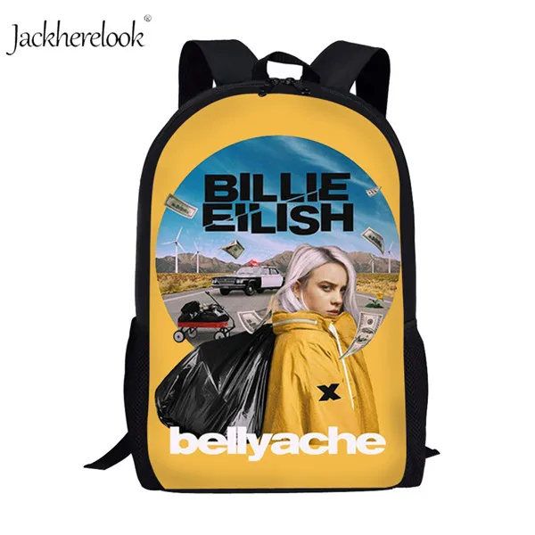 HK801C 3 шт./компл. Billie Eilish школьные сумки для подростков мальчиков и девочек хип-хоп детский школьный рюкзак раппер Женская Повседневная сумка детская книга Сумка - Цвет: HK801C