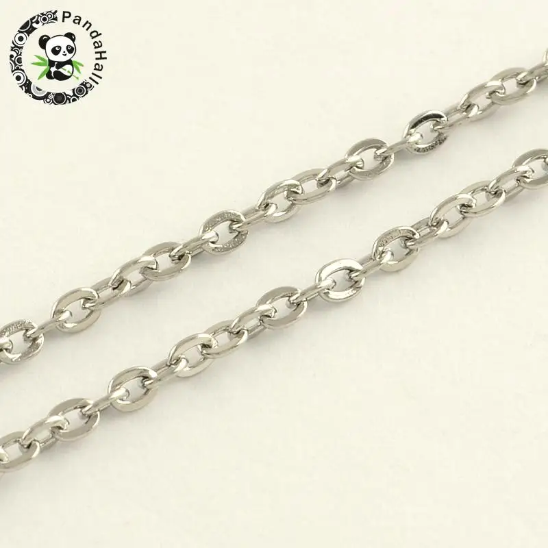 Перекрестные цепи из нержавеющей стали 304 неспаянные цвет 3x2x0 5 мм Около 10 м/рулон |