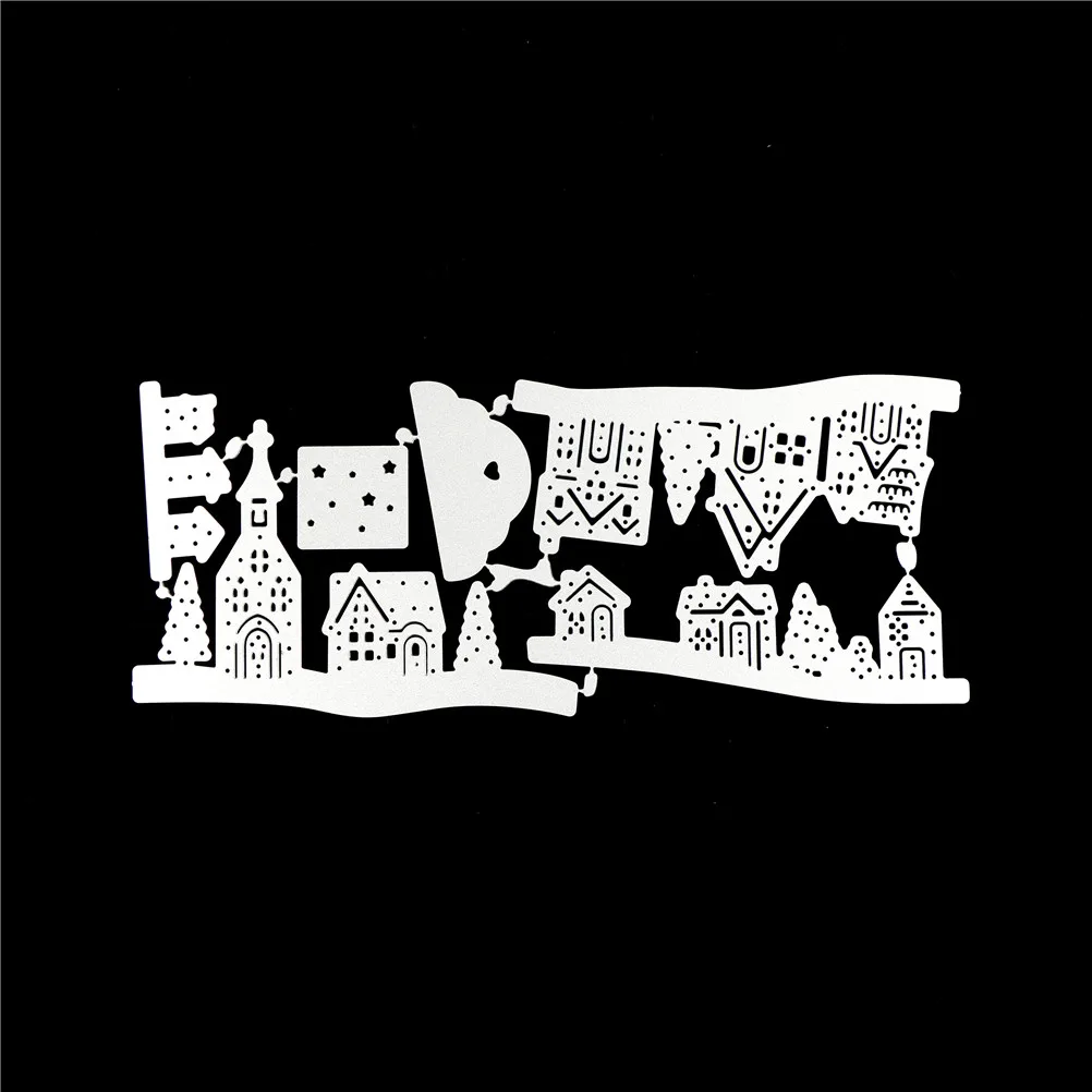 Снежная сцена Вырубные штампы рождественские металлические трафареты