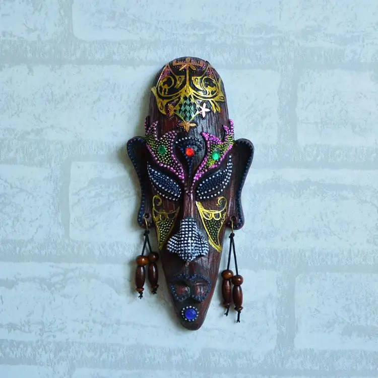 Африканская маска маленькая настенная полимерная панель креативное украшение