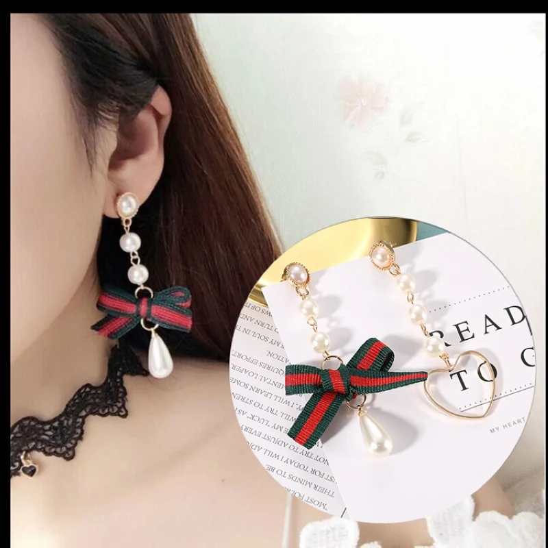 

2018 Pop Original Tassel Earrings Fancy Bow Tie Pearl Long Earring Creative Drop of Water Irregular Earring for Women Girls Gift