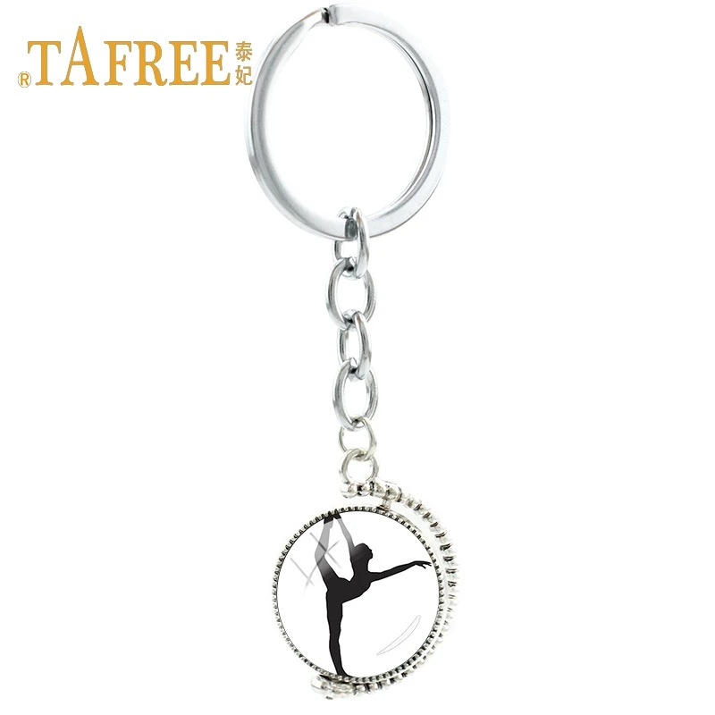 TAFREE гимнастика соревнование двусторонний кулон брелок любовь спортсмен