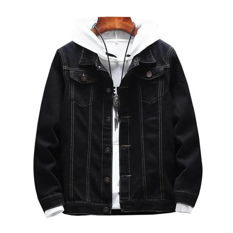 2019 джинсовая куртка весна и осень Мужская пальто для будущих мам мужчин Slim Fit
