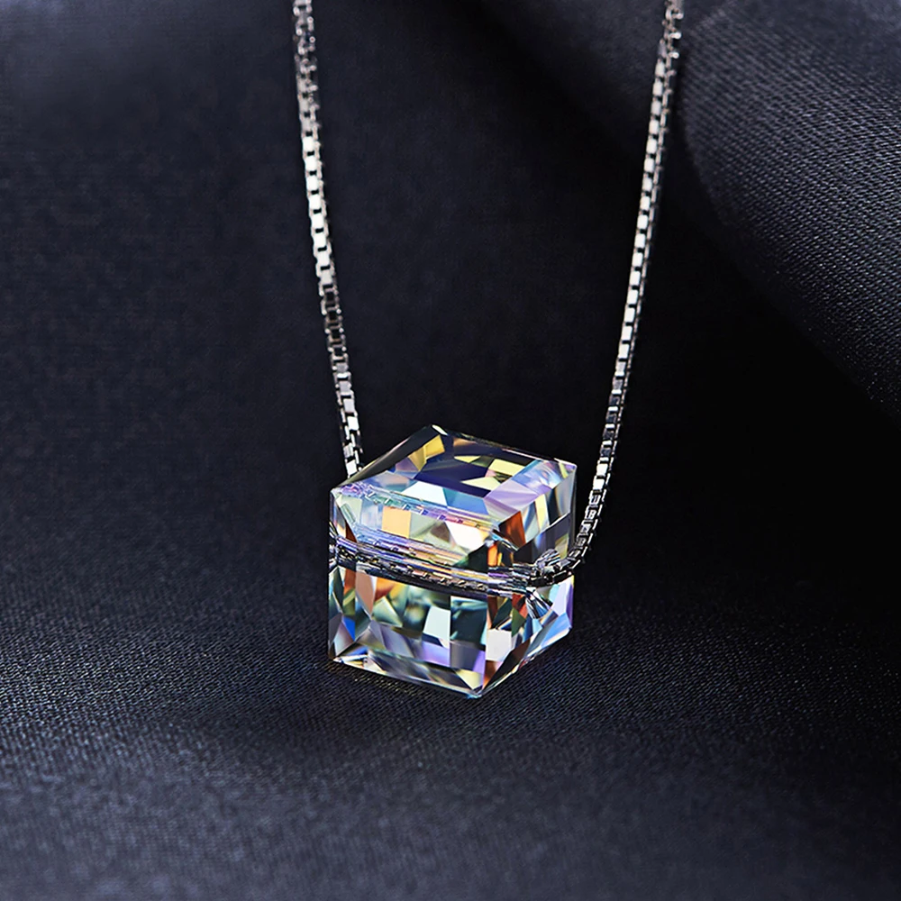 MALANDA Кристалл от Swarovski Квадратные бусины подвески ожерелья для женщин модная