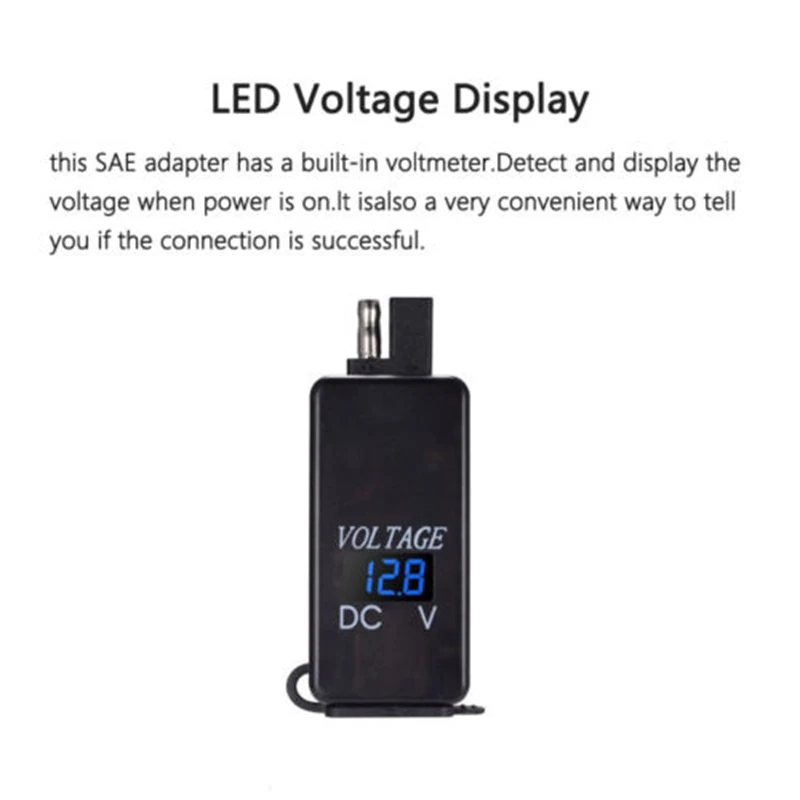 12V мотоцикл SAE к USB двойной порт зарядное устройство кабель адаптер Встроенный предохранитель водонепроницаемый