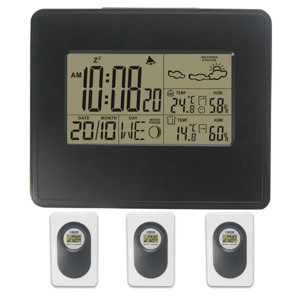 DYKIE RF RCC беспроводные Погодные станции ЖК дисплей погода будильник температура