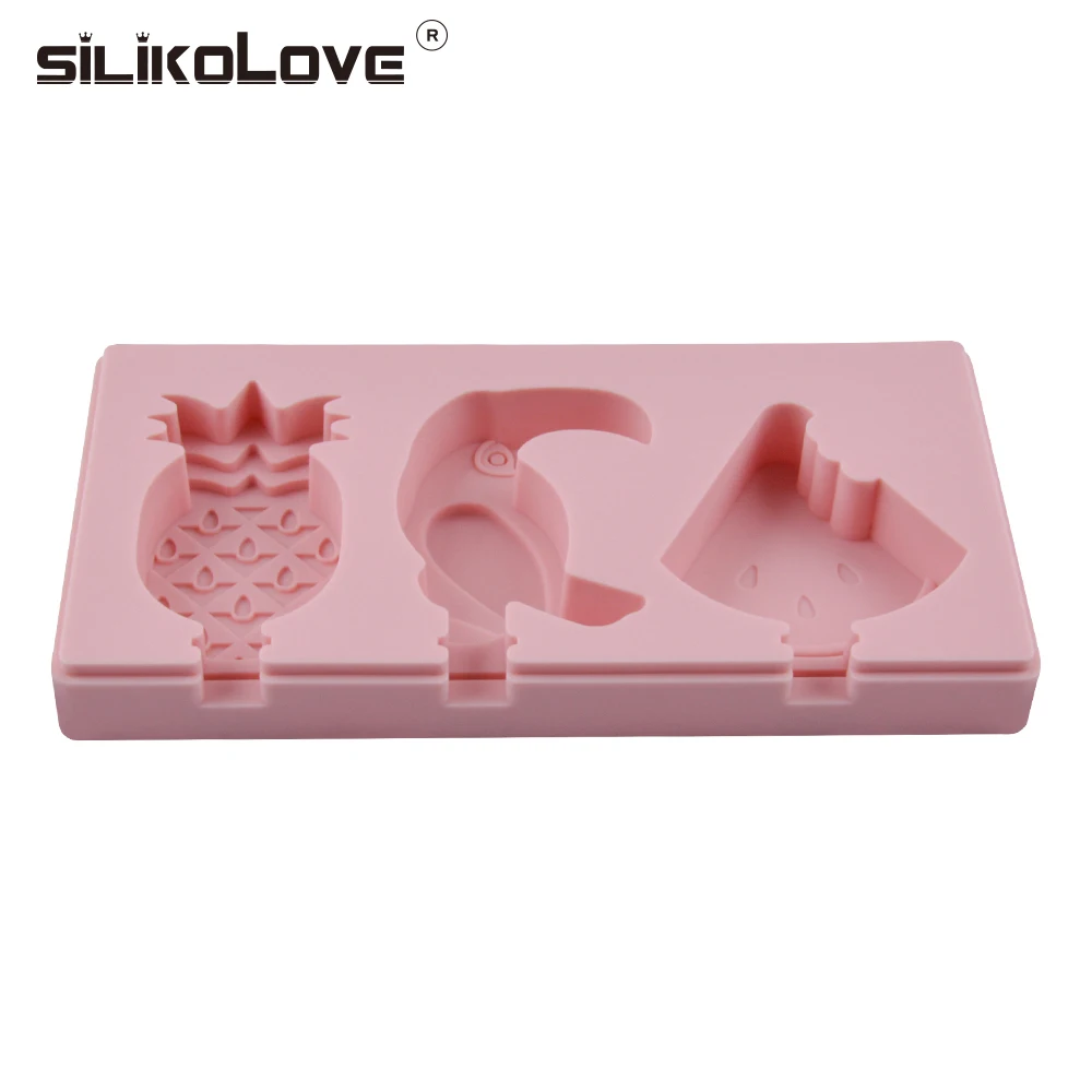 SILIKOLOVE силиконовые формы мороженого с крышкой лоток DIY ручной работы фруктовый лед Лолли Бар Плесень домашние силиконовые Замороженные Popsicle формы