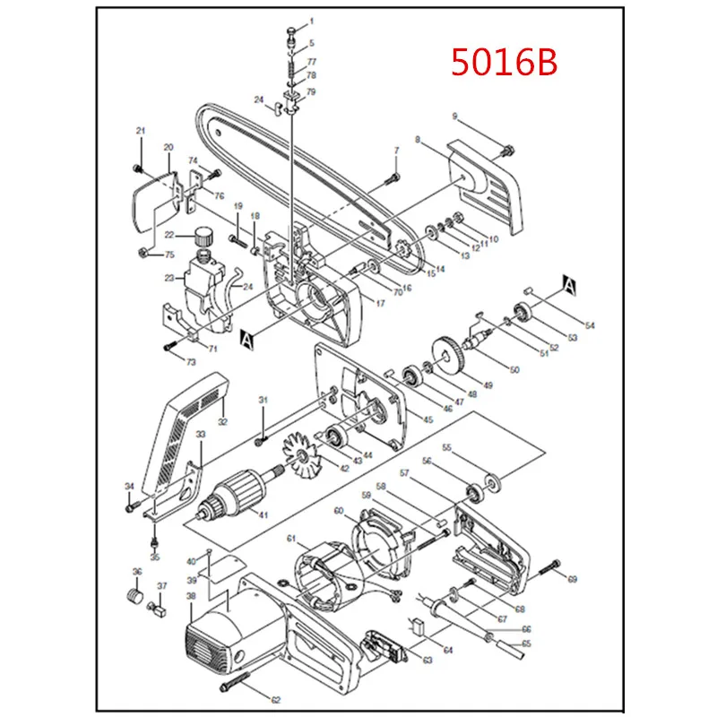 Коробка передач сменная Крышка корпуса двигателя для MAKITA 5016B 156916 8 аксессуары