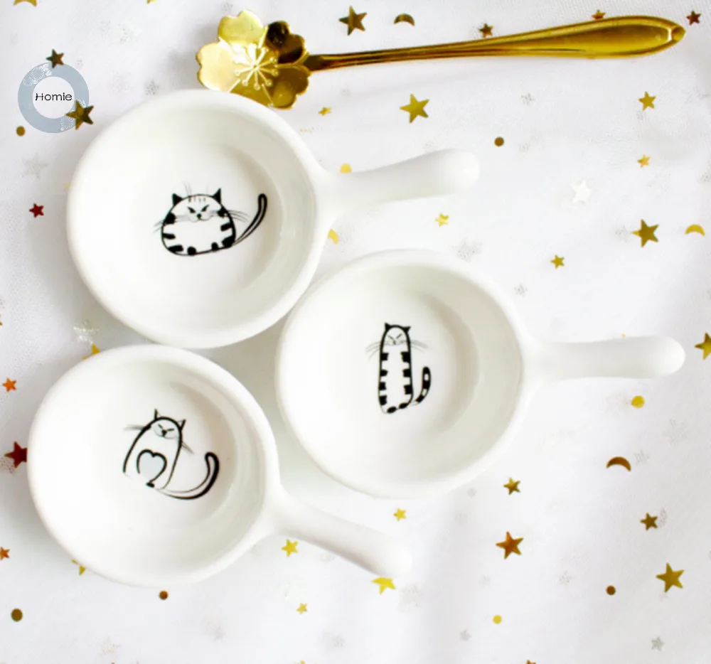 Homies Спортивная 6 шт./компл. супер милый кот Керамика соуса с ручкой мини заколка