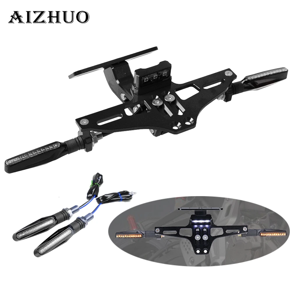 Универсальный кронштейн для номерного знака мотоцикла CNC со светодиодной