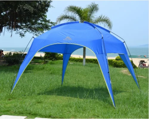 Blue Новинка 300*300*215 см 5-8 человек семья беседка вечерние тент для пикника брезент пляж солнцезащитный тент палатка Открытый Кемпинг палатка солнцезащитный навес - Цвет: Blue