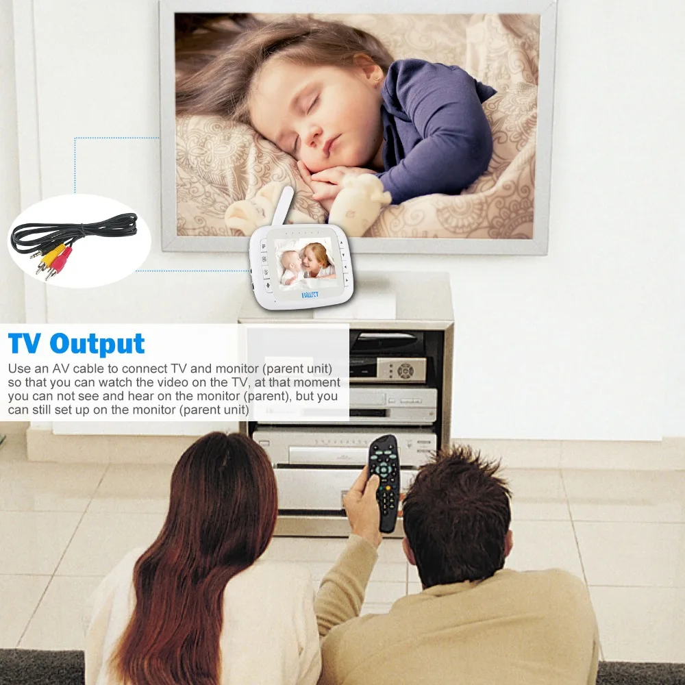 3 5 &quotЖК дисплей цифровой Беспроводной Видео Радионяни инфракрасного ночного