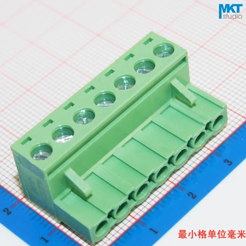 10 шт. 7P 5 08 мм Шаг прямоугольный женский PCB Электрический винтовой клеммный блок