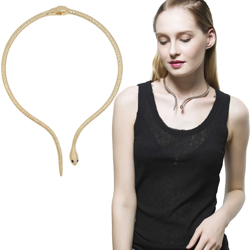 Daisies New Torques Jewelry Animal Necklaces Collar Collares Collier Femme Bijoux Short Snake Choker Neklace For Women Gift Girl | Украшения
