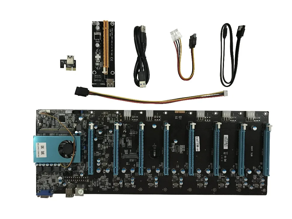 Btc mining оснащен 8 слотами PCI-E, профессиональная материнская плата для майнинга, разработанная для оптимальной стабильности майнинга LAN материнская плата