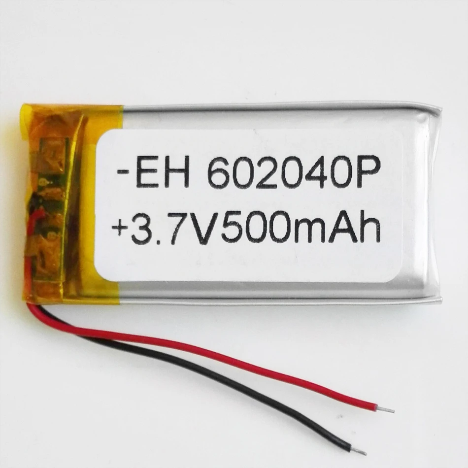 3,7 V 500mAh 602040 литий-полимерная LiPo аккумуляторная батарея для DIY Mp3 DVD RECORDE gps psp видео ручка камера bluetooth