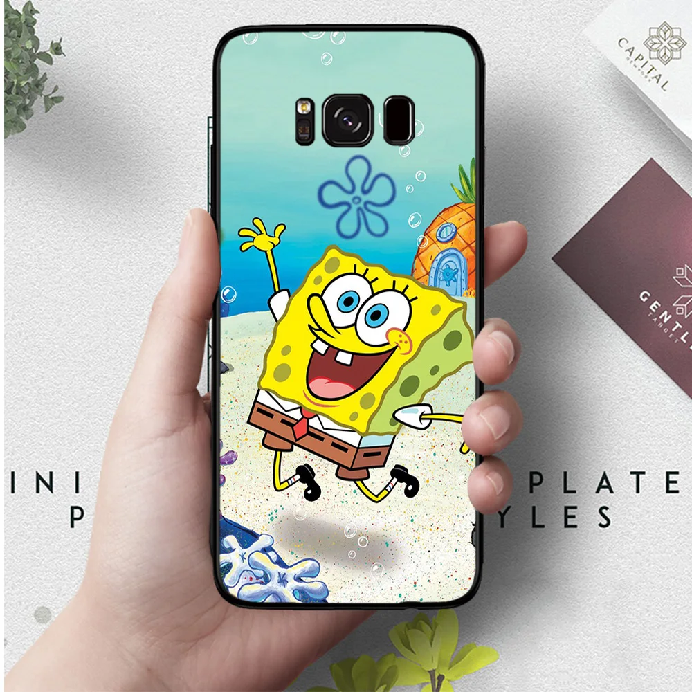 Квадратные штаны с рисунком из мультфильма «Губка Боб» шаблон Силиконовый чехол для samsung S6 край S7 S8 плюс S9 S10 S10e M10 M20 M30 M40 - Цвет: 9