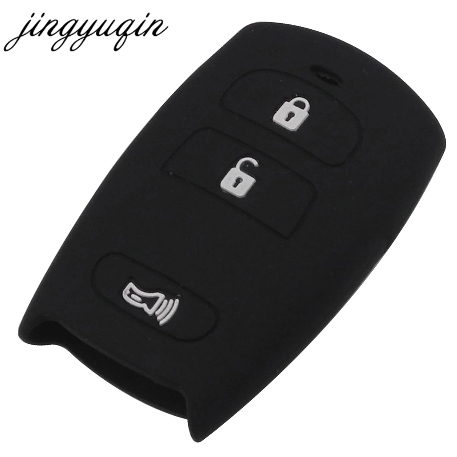 

jingyuqin Silicone Remote Car Key Case 2 Button Key Blank Cover For Hyundai Accent IX25 Tucson fit Kia