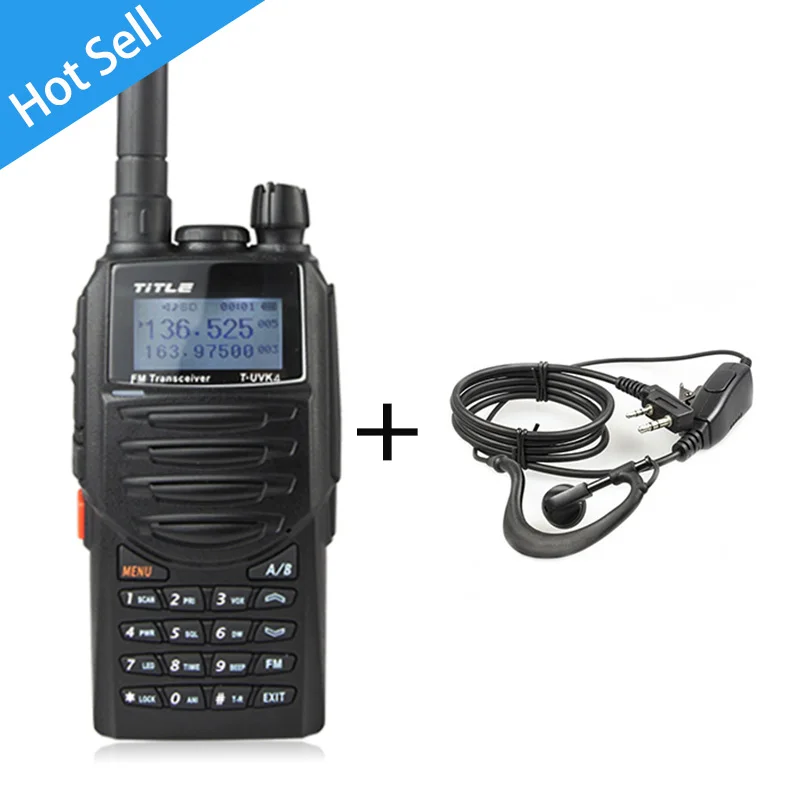 1 шт.) черный KSUN переносной радио UV-K4PLUS двухдиапазонный UHF VHF двухстороннее радио для Baofeng UV-5R/BaoFeng UV-82 рация - Цвет: K43B10