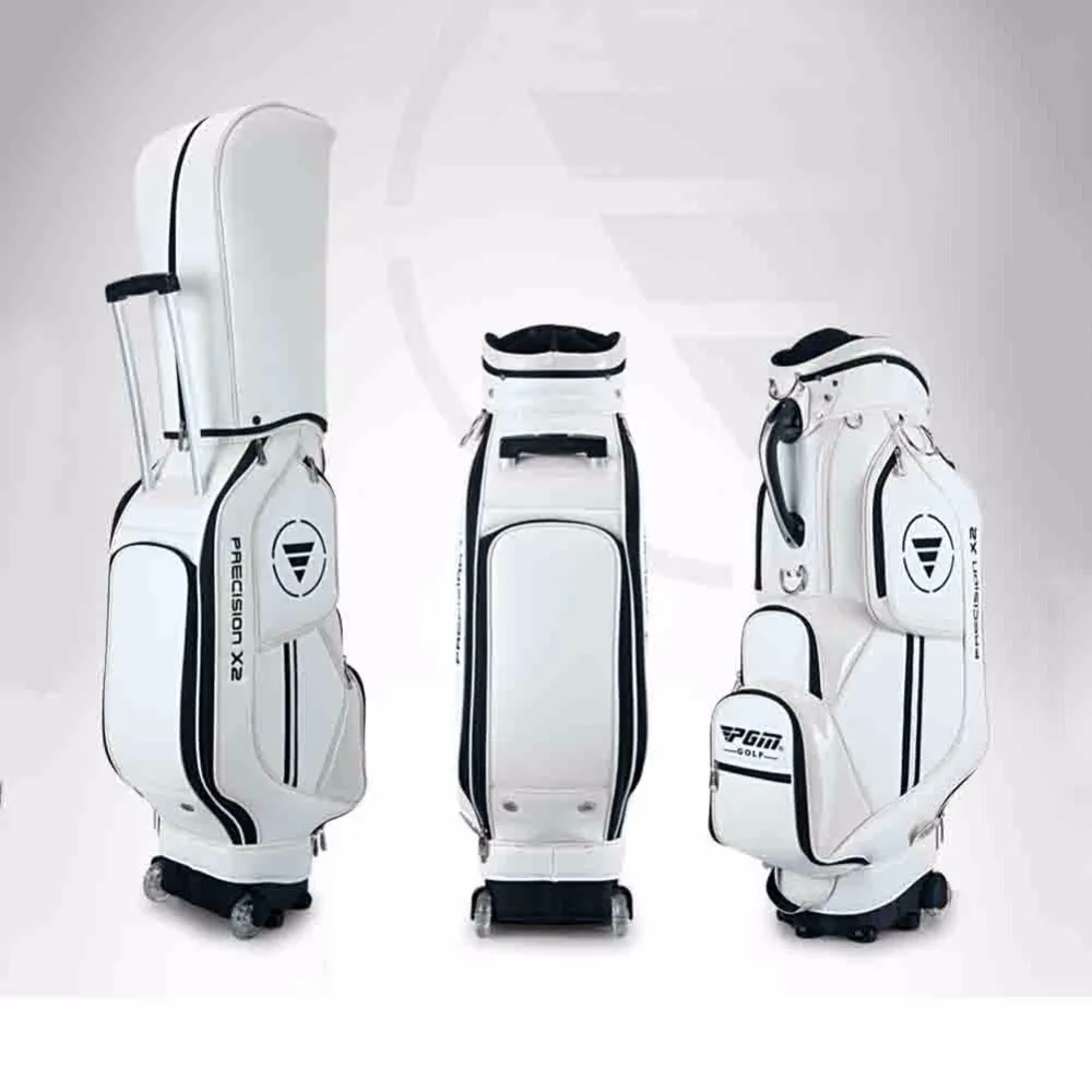PGM New Golf Standard Bag Portable Golf Travel Bag Pu Cover Thicken Air Bag With Wheels