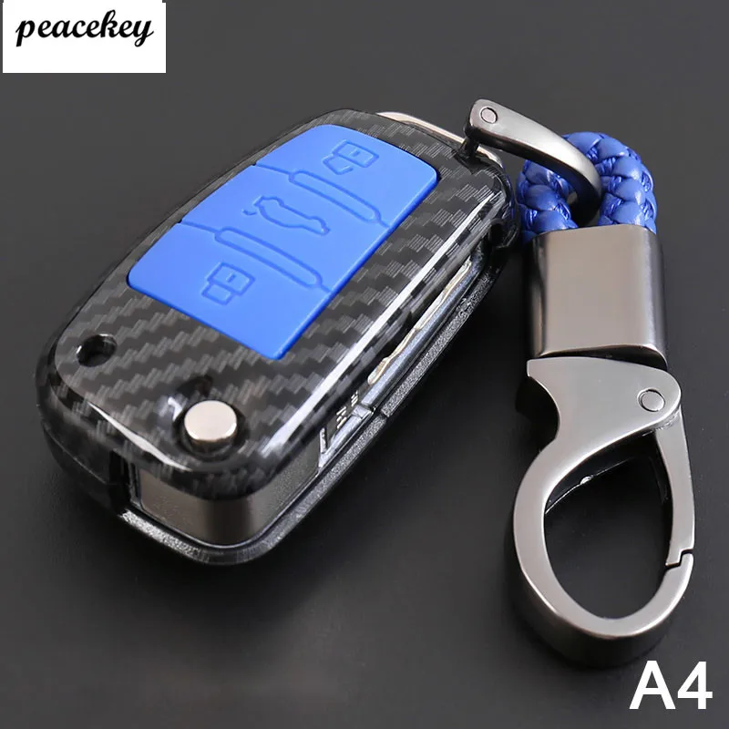 ABS+Silicone Car Key Case Cover For Audi A3 A4 B7 B6 B8 A6 C5 C6 Q5 Q7 A4L Styling Ring Shell | Автомобили и мотоциклы
